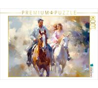 CALVENDO Puzzle A couple sets off on horseback | 1000 pieces, finished size 25.2