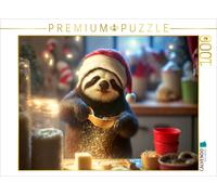 CALVENDO Puzzle A cute sloth makes cookies | 1000 pieces, finished size 25.2 × 1