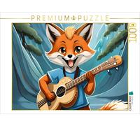 CALVENDO Puzzle A dormouse plays guitar in the forest | 1000 pieces, finished si
