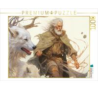 CALVENDO Puzzle A druid with his wolves | 1000 pieces, finished size 25.2 × 18.9