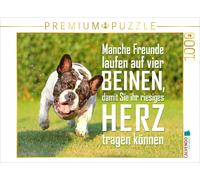 CALVENDO Puzzle Französische Bulldogge rennt japsend über Einen Rasen 1000 Teile Puzzle quer 1000 Pieces 64 x 48 cm from Verlag