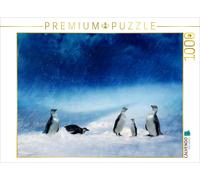CALVENDO Puzzle Drôle de Famille de Pingouins dans Une tempête de Neige 1000 Pieces 64 x 48 cm from Heike Hultsch