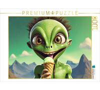 CALVENDO Puzzle A normal alien eats an ice cream | 1000 pieces, finished size 25