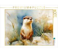 CALVENDO Puzzle A small, curious otter is observing its surroundings | 1000 piec