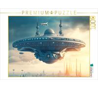 CALVENDO Puzzle A spaceship hovers over a big city | 1000 pieces, finished size