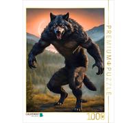 CALVENDO Puzzle A werewolf howls to the red moon | 1000 pieces, finished size 25