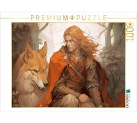 CALVENDO Puzzle A wood elf with fox | 1000 pieces, finished size 25.2 × 18.9 in