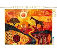 CALVENDO Puzzle Abstrakte Giraffe mit Ornamentmuster-Design | 1000 Teile Lege-Gr