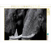 CALVENDO Puzzle Afrikanischer Elefant | 1000 Teile Lege-Größe 64x48cm Foto-Puzzl