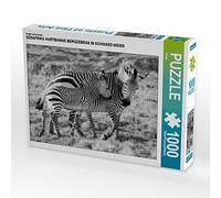 CALVENDO Puzzle Afrique du SUD HARTMANNS Mountain Zebras en Noir ET Blanc 1000 Pieces 64 x 48 cm from Thula