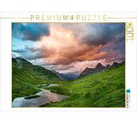 CALVENDO Puzzle Alpenglühen über den Scheidseen | 1000 Teile Lege-Größe 64x48cm