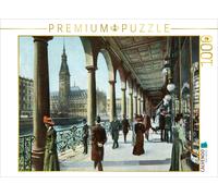 CALVENDO Puzzle Alsterarkaden mit Blick zum Hamburger Rahthaus | 1000 Teile Lege