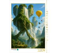 CALVENDO Puzzle Anchored rocks - hot air balloons over floating rocks | 1000 pie