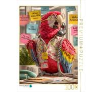 CALVENDO Puzzle Animal avec Perroquet au Bureau - La Bande de Pompon Entre collègues Assure Un Sujet de Conversation | 1000 pièces de Taille de la Ponte 48 x 64 cm Puzzle Photo pour des Heures