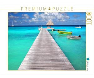 CALVENDO Puzzle Anlegestelle mit Booten 1000 Teile Puzzle quer 1000 Pieces 64 x 48 cm from iPics Photography