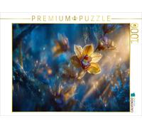 CALVENDO Puzzle As if painted, the cymbidium rests in the golden morning light |