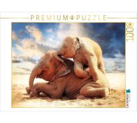 CALVENDO Puzzle Asiatische Elefanten Geschwister | 1000 Teile Lege-Größe 64x48cm