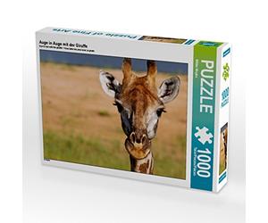 CALVENDO Puzzle Auge in Auge mit der Giraffe 1000 Teile Puzzle quer 1000 Pieces 64 x 48 cm from Wibke Woyke