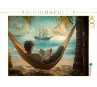 CALVENDO Puzzle Aventure Pirate - Jeune Homme lit Un Livre | 1000 pièces de Ponte Taille 64 x 48 cm Puzzle Photo pour des Heures heureuses
