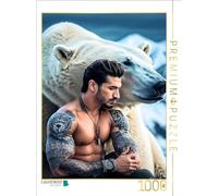 CALVENDO Puzzle aventurier avec Un Ours Polaire dans l'Arctique | 1000 pièces Taille de la Pose 48 x 64 cm Puzzle Photo pour des Heures heureuses