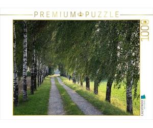 CALVENDO Puzzle Avenue Green Birch 1000 Pieces 64 x 48 cm from Martina Cross