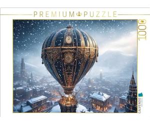 CALVENDO Puzzle Ballon à Vapeur dans la tempête de Neige | 1000 pièces de Taille de la Ponte 64 x 48 cm Puzzle Photo pour des Heures heureuses