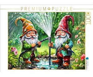 CALVENDO Puzzle Bataille d'eau dans Le Pays de Lutin | 1000 pièces Taille de la Pose 64 x 48 cm Puzzle Photo pour des Heures heureuses