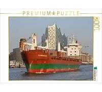 CALVENDO Puzzle Bateau au crépuscule Devant l'Elbphilharmonie de Hambourg 1000 Pieces 64 x 48 cm from Jan Petersen
