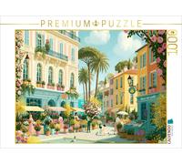 CALVENDO Puzzle Bella Europa - Marktplatz an der Côte d'Azur | 1000 Teile Lege-G