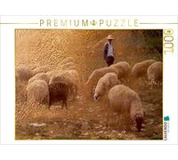 CALVENDO Puzzle Berger et Troupeau 1000 pièces Taille de la Pose 64 x 48 cm Photo Puzzle Image de H.T.Manfred Zimmermann