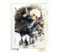 Puzzle · Bison | 1000 pièces · Format assemblé 64 × 48 cm · CALVENDO Puzzle