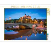CALVENDO Puzzle Blaue Stunde am Giebichenstein | 1000 Teile Lege-Größe 64x48cm F