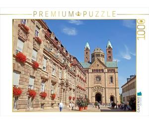 CALVENDO Puzzle Blick Auf das Stadtschloss und den Kaiserdom in Speyer am Rhein 1000 Teile Puzzle quer 1000 Pieces 64 x 48 cm from Ilona Andersen