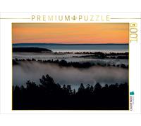 CALVENDO Puzzle Vue de Klintens Utsikt sur Karlsborg sur Le lac des Vätternsee au Lever du Soleil, Suède, 1000 pièces, Taille 64 x 48 cm, Photo de Michael Jörrn