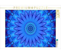 CALVENDO Puzzle Mandala Bleu Fleur d'eau 1000 Pieces 64 x 48 cm from Christine Bässler