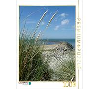CALVENDO Puzzle Blühender Strandhafer und Blick Auf Eine Buhne 1000 Teile Puzzle Hoch 1000 Pieces 48 x 64 cm from Susanne Herppich