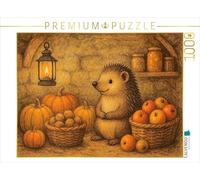 CALVENDO Puzzle Bonheur - Le Hérisson et sa Cave | 1000 pièces 64 x 48 cm Puzzle Photo pour des Heures heureuses