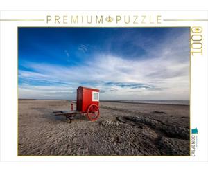 CALVENDO Puzzle Borkum - Chariot de Plage 1000 Pieces 64 x 48 cm from A. Dreegmeyer