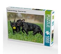 CALVENDO Puzzle Bouledogue français - Chiots au Jeu 1000 Pieces 64 x 48 cm from Sista-Tierfoto