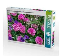 CALVENDO Puzzle Bouquet de Roses Roses et Bleues avec Baby's Breath 1000 Pieces 64 x 48 cm from Dieter Meyer