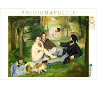 CALVENDO Puzzle Breakfast Outdoors with a Cat - Manet - Painting Featuring a Cat