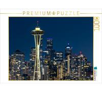 CALVENDO Puzzle Breathtaking Seattle skyline during the blue hour | 1000 pieces,