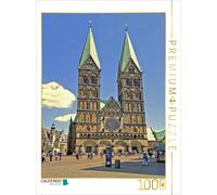CALVENDO Puzzle de Brême - Cathédrale Saint-Pierre, gaufrage Gothique du 13ème siècle, 1000 pièces, Taille de la Ponte, 48 x 64 cm, Photo de Paul Michalzik