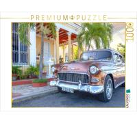 CALVENDO Puzzle Brown Chevrolet in Cuba | 1000 pieces, finished size 25.2 × 18.9