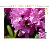 CALVENDO Puzzle Bumblebee in a pink rhododendron blossom | 1000 pieces, finished