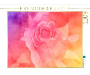 CALVENDO Puzzle Bunte Rose 1000 Teile Puzzle quer 1000 Pieces 64 x 48 cm from Melanie Viola