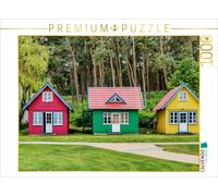 CALVENDO Puzzle Bunter Holzhäuser im Ortskern 1000 Teile Puzzle quer | 1000 Teil