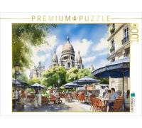 CALVENDO Puzzle Café on Montmartre with Sacré Coeur Basilica | 1000 pieces, fini