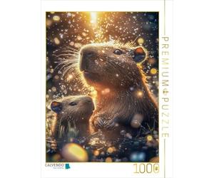 CALVENDO Puzzle Capybaras ne méditent Pas - Ils sont méditation | 1000 pièces de Ponte Taille 48x64cm Photo Puzzle pour des Heures heureuses