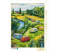 CALVENDO Puzzle Caravan idyll on a meadow in Holland | 1000 pieces, finished siz